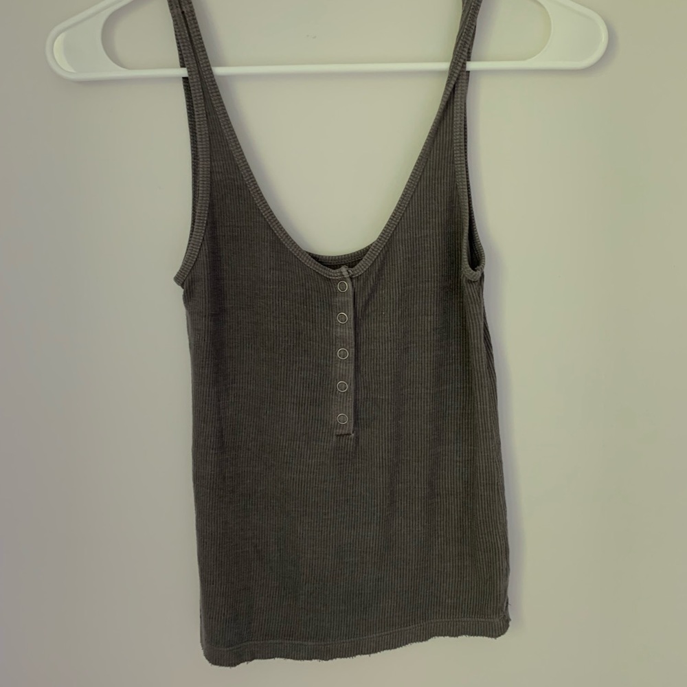 Grey Button Up Tank